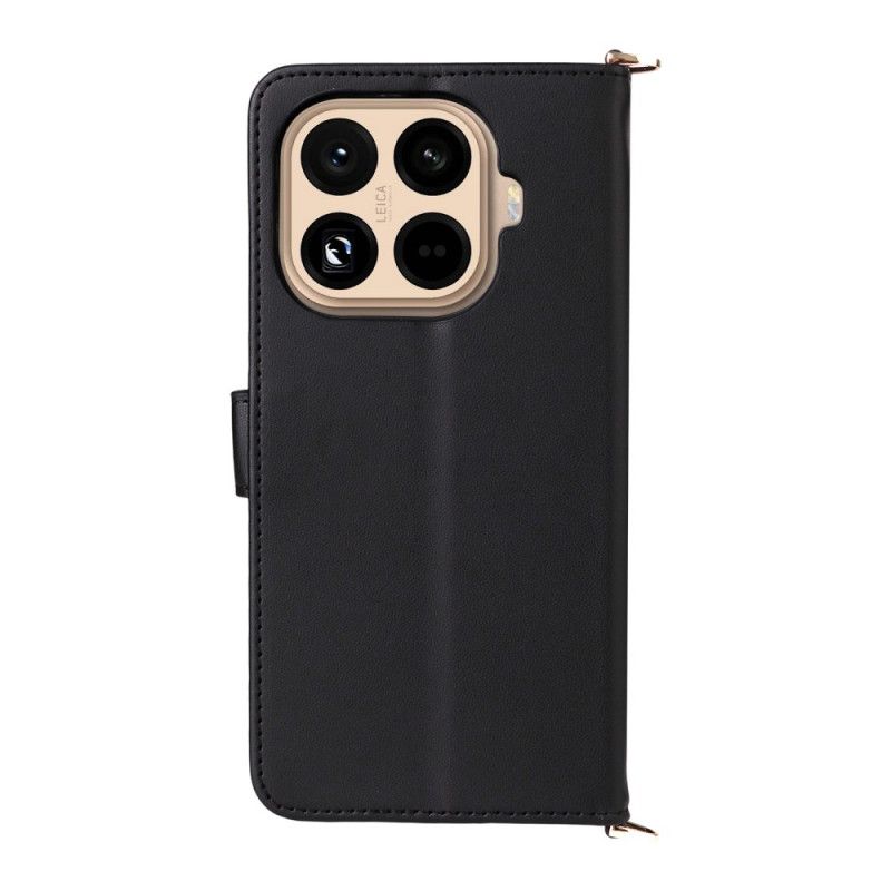 Fodral För Xiaomi 15t Pro Quiltad Med Rem Och Handledsrem