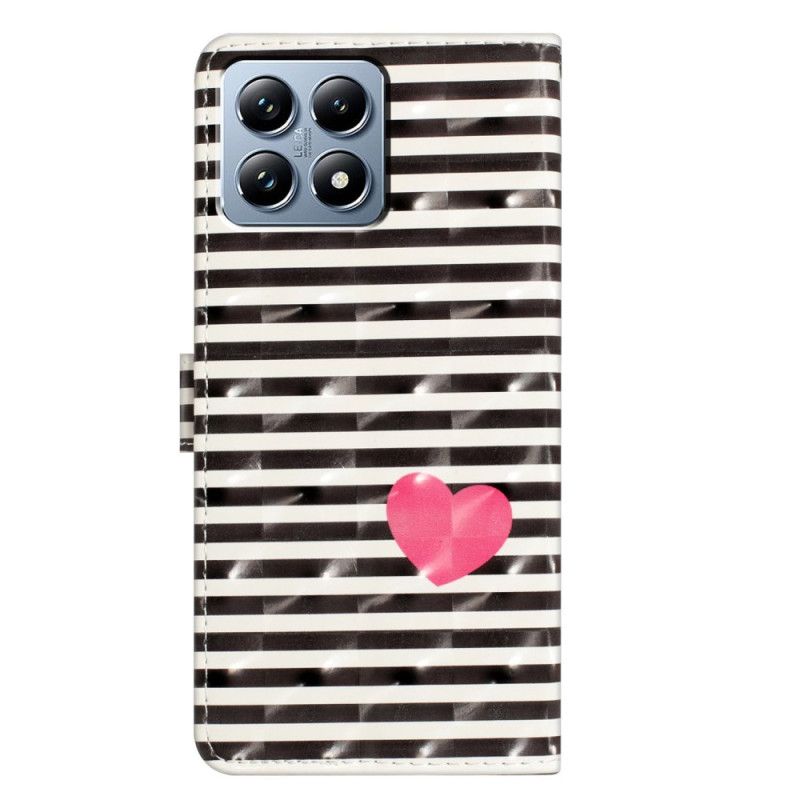 Fodral För Xiaomi 15t Pro Ränder Och Hjärta