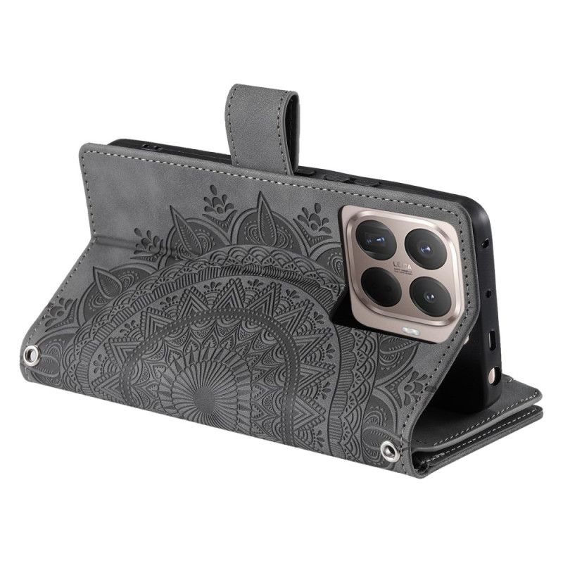 Fodral Xiaomi 15t Pro Plånbok Med Mandala-mockaeffekt