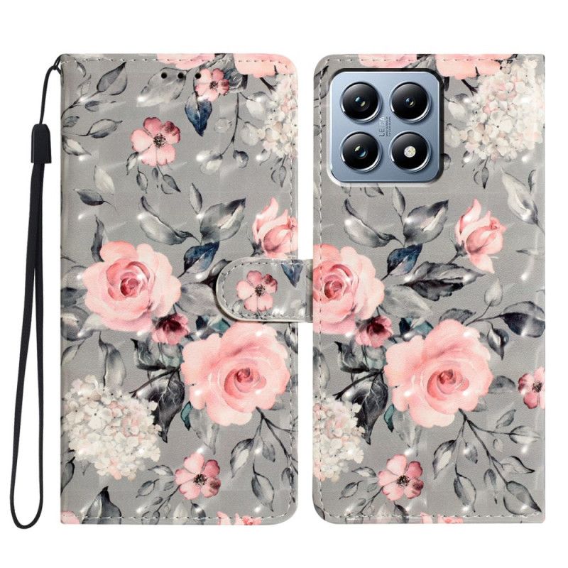 Fodral Xiaomi 15t Pro Rosa Blommor