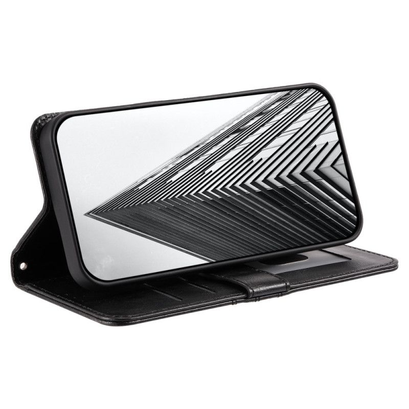 Läderfodral Xiaomi 15t Pro Telefonfodral 6 Kortfack Och Snodd