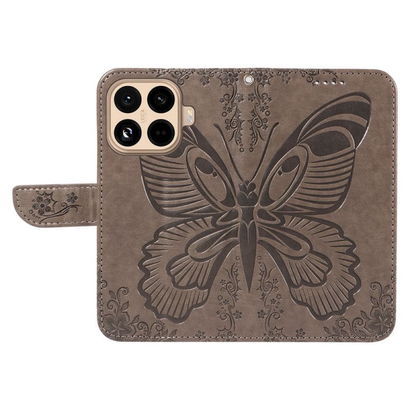 Läderfodral Xiaomi 15t Pro Telefonfodral Grafisk Fjäril