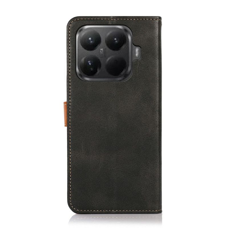 Läderfodral Xiaomi 15t Pro Telefonfodral Khazneh Guldknapp