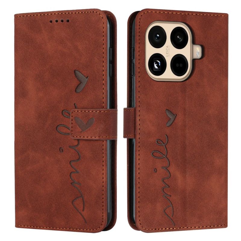 Läderfodral Xiaomi 15t Pro Telefonfodral Leende