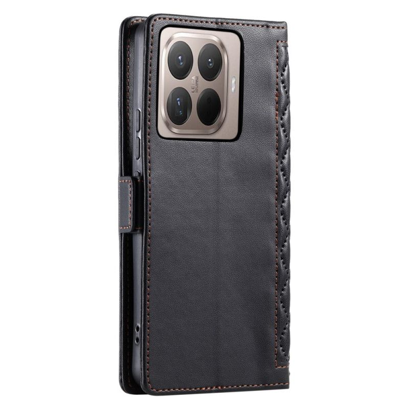 Läderfodral Xiaomi 15t Pro Telefonfodral Quiltad Med Rem