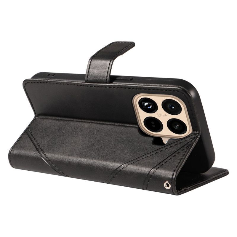 Läderfodral Xiaomi 15t Pro Telefonfodral Tvåfärgad Geometrisk