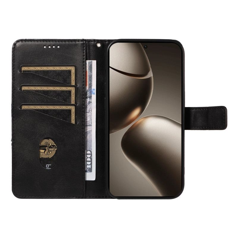 Läderfodral Xiaomi 15t Pro Telefonfodral Tvåfärgad Geometrisk