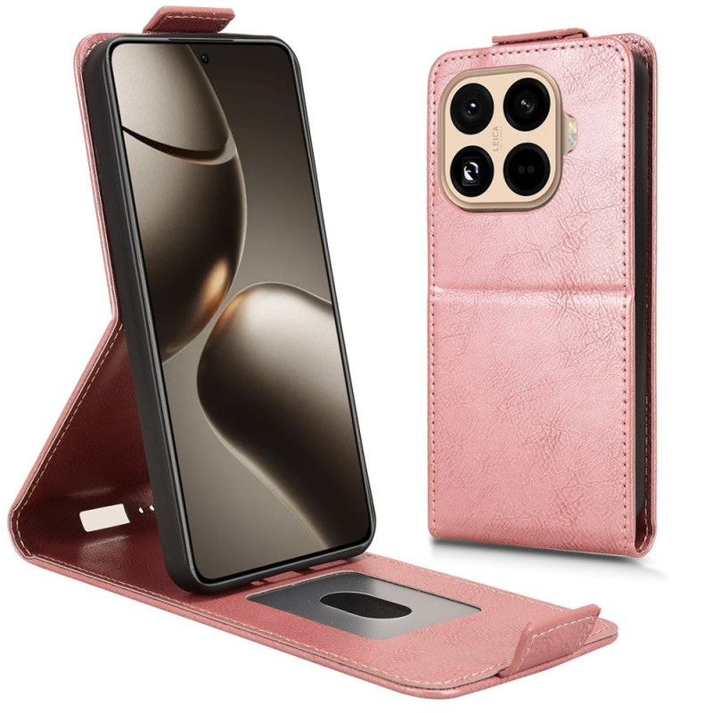 Läderfodral Xiaomi 15t Pro Telefonfodral Vertikal Fällbar Design