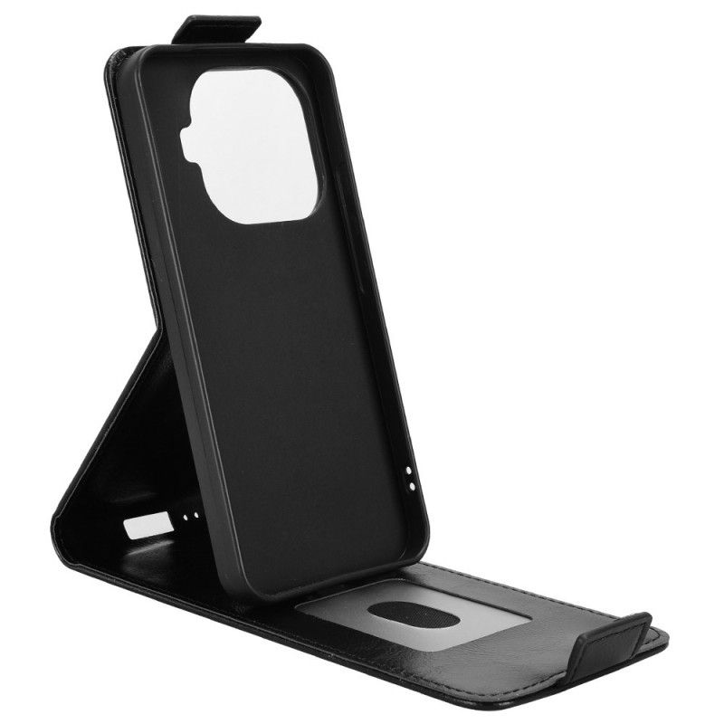 Läderfodral Xiaomi 15t Pro Telefonfodral Vertikal Fällbar Design