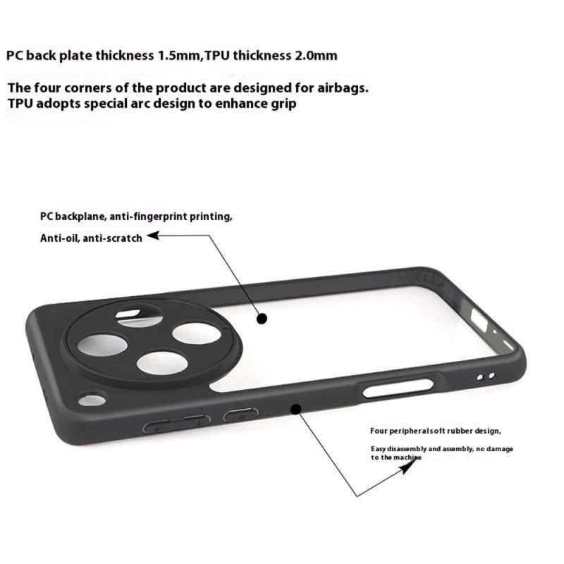 Skal Oppo Find X8 Pro Genomskinlig Med Silikonkanter