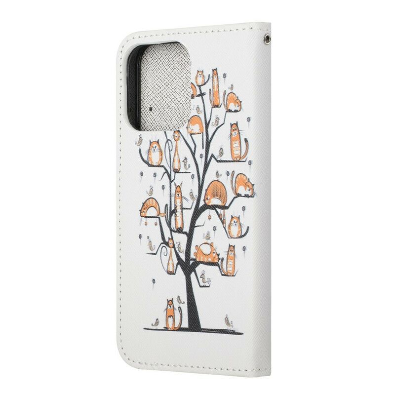 Fodral iPhone 13 Funky Cats Strappy