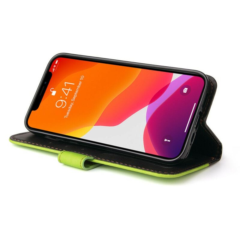 Fodral iPhone 13 Tvåfärgat Konstläder