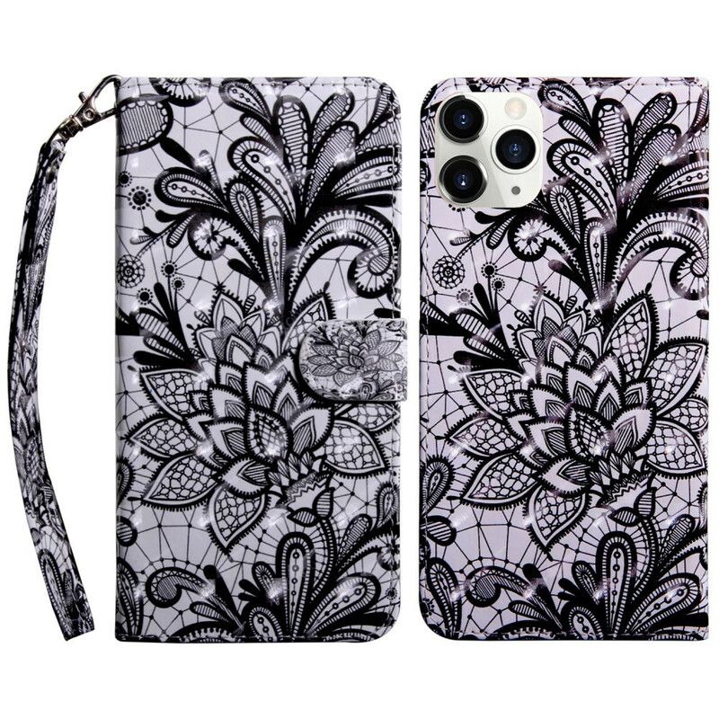Läderfodral iPhone 13 Telefonfodral Light Spot Lace