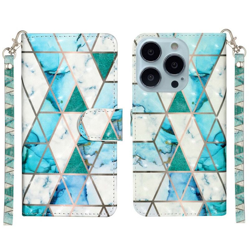 Fodral För iPhone 13 Pro Max Marble Light Strip Spotlights