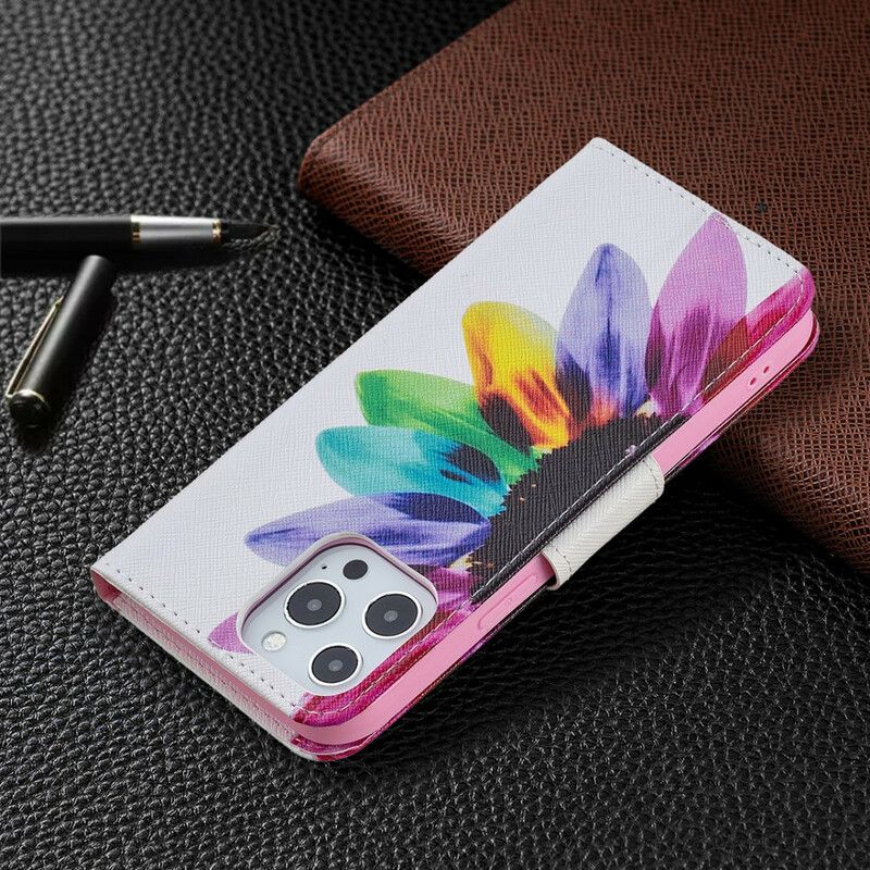 Fodral iPhone 13 Pro Max Blommavattenfärg