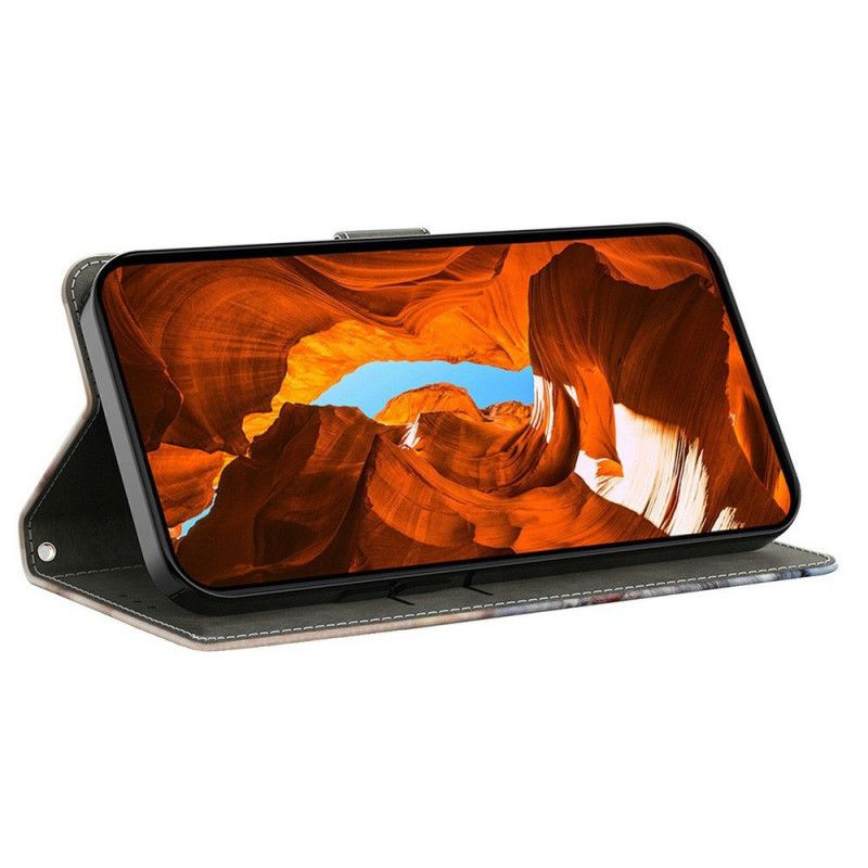 Fodral För Samsung Galaxy S26 Plus Isblå Blommor