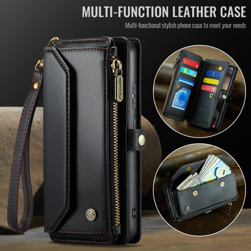 Läderfodral Samsung Galaxy S26 Plus Telefonfodral 10 Caseme-kort Hållare