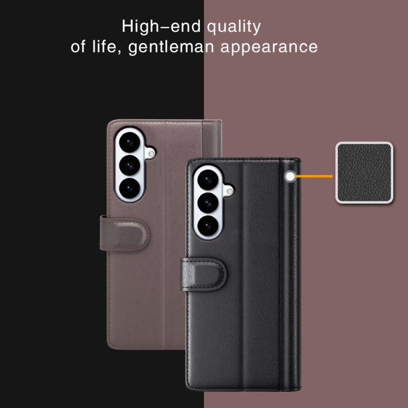Läderfodral Samsung Galaxy S26 Plus Telefonfodral Äkta Läder