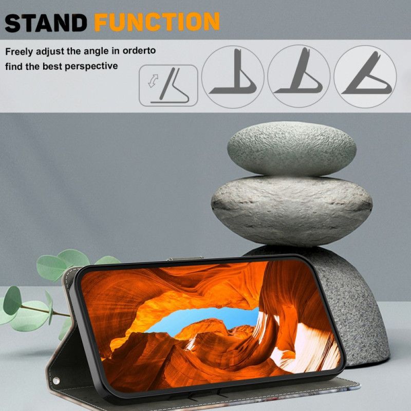 Läderfodral Samsung Galaxy S26 Plus Telefonfodral Blå Pion