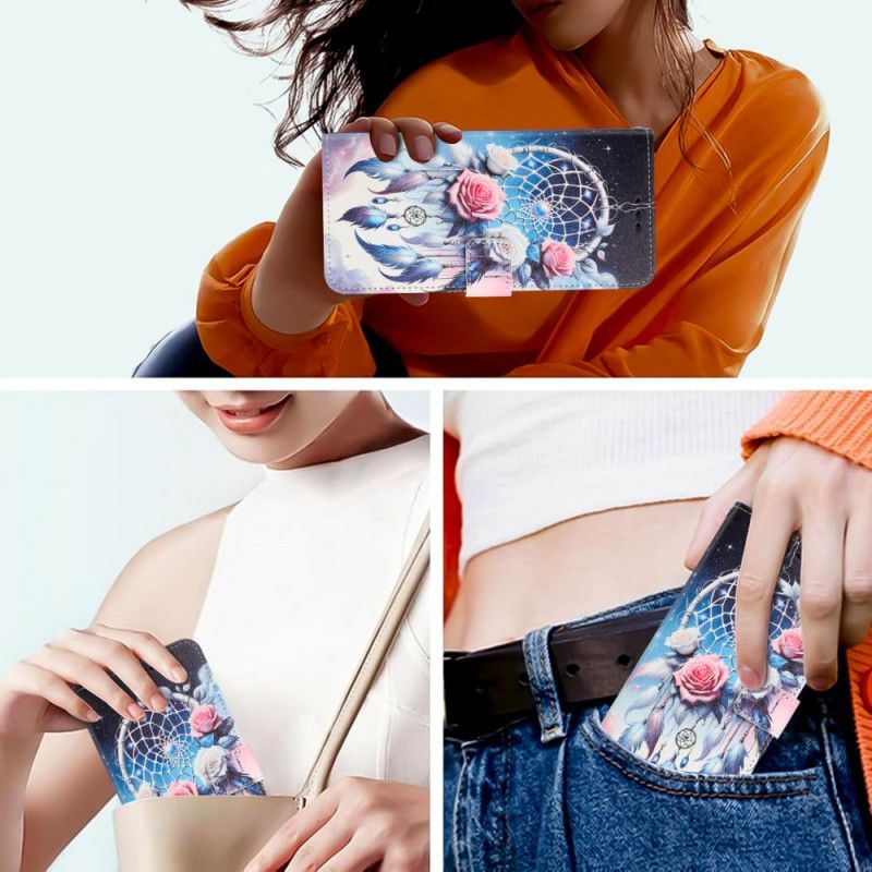 Läderfodral Samsung Galaxy S26 Plus Telefonfodral Blommig Drömfångare