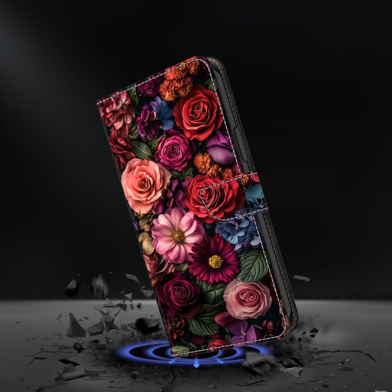 Läderfodral Samsung Galaxy S26 Plus Telefonfodral Blommönster
