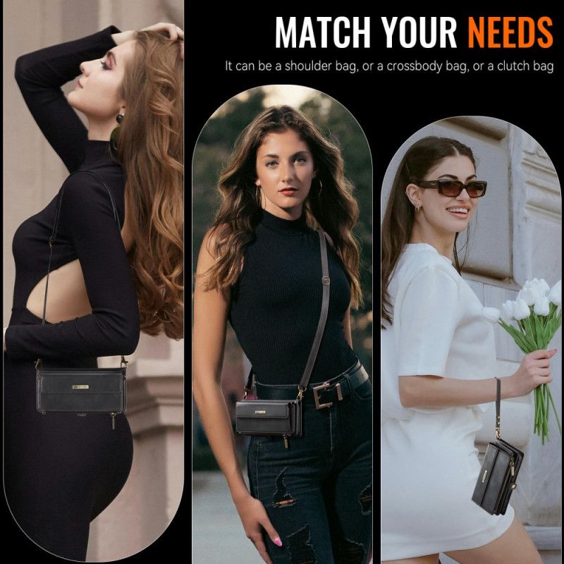 Läderfodral Samsung Galaxy S26 Plus Telefonfodral Caseme Rfid-skydd Och Axelrem