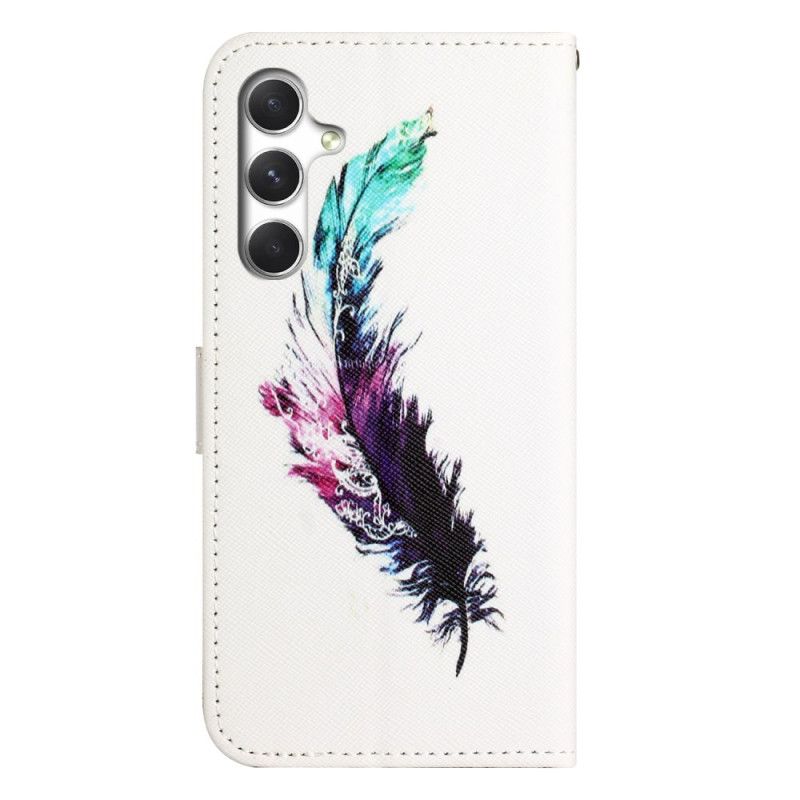 Läderfodral Samsung Galaxy S26 Plus Telefonfodral Fjäder