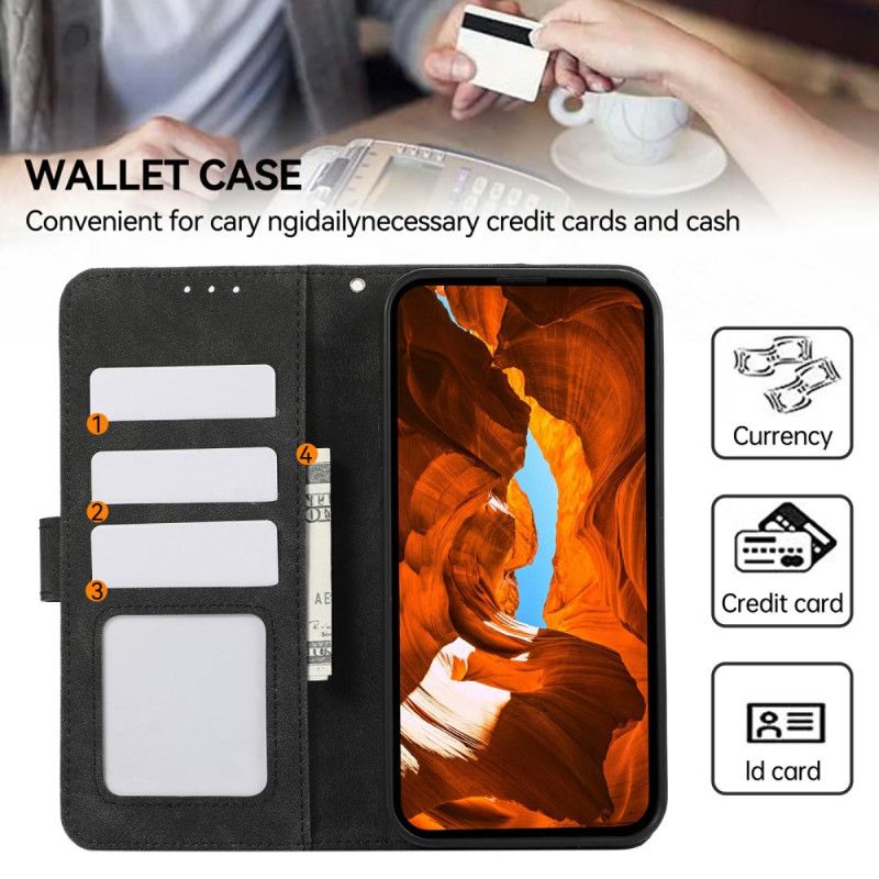 Läderfodral Samsung Galaxy S26 Plus Telefonfodral Tvåfärgad Rfid-abeel