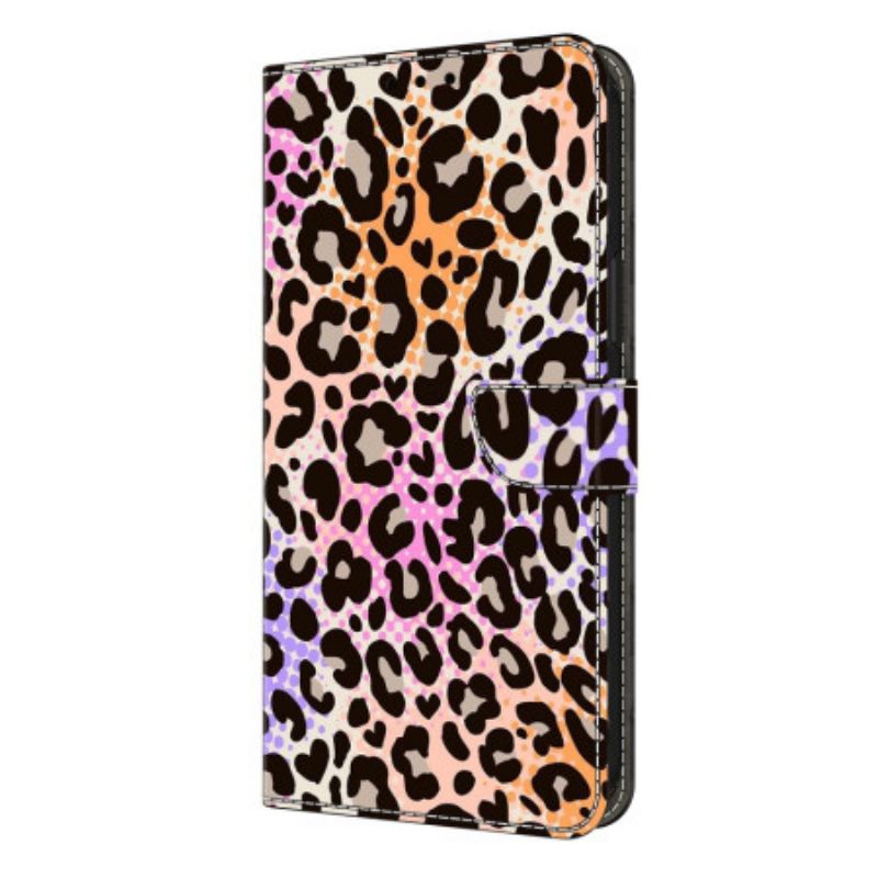 Läderskal Fodral Samsung Galaxy S26 Plus Prickigt Leopardmönster