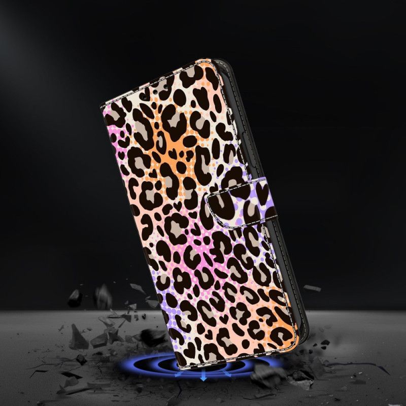 Läderskal Fodral Samsung Galaxy S26 Plus Prickigt Leopardmönster