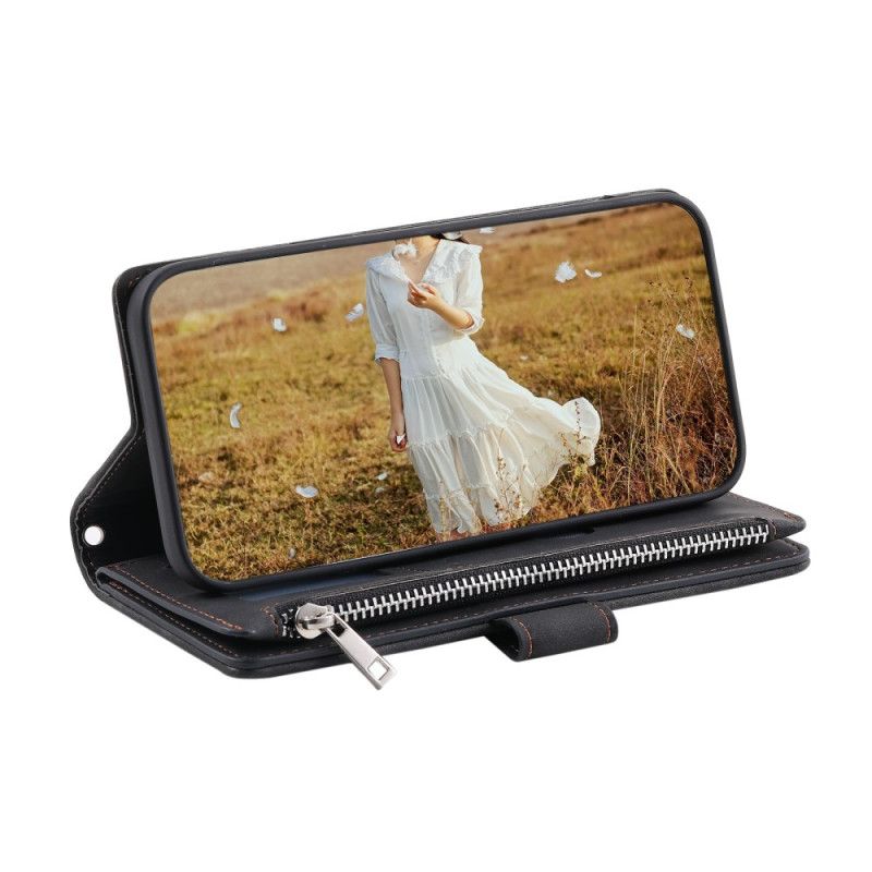 Läderskal Fodral Samsung Galaxy S26 Plus Quiltad Plånbok Med Rem