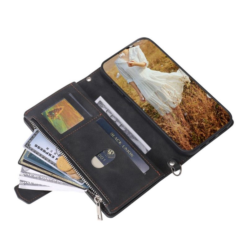 Läderskal Fodral Samsung Galaxy S26 Plus Quiltad Plånbok Med Rem