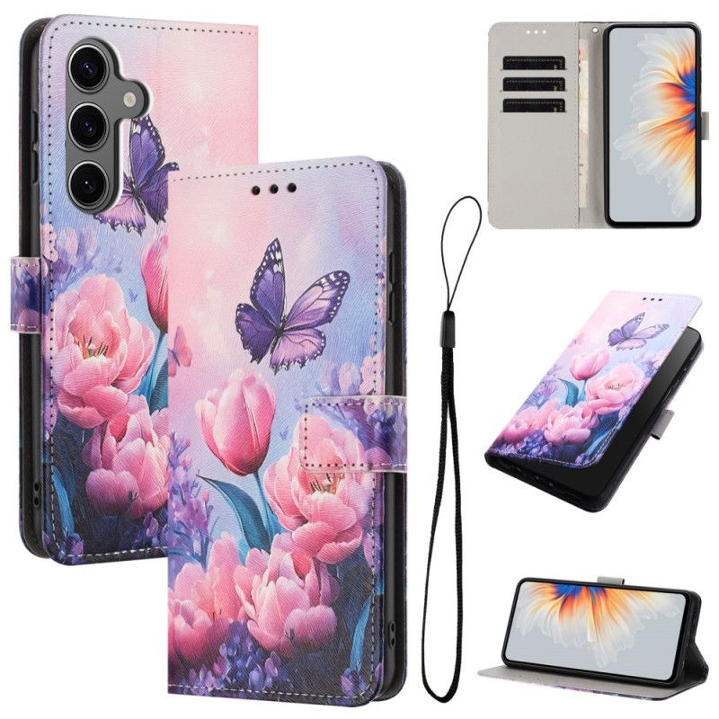 Samsung Galaxy S26 Plus Fjäril Och Rosa Blommor