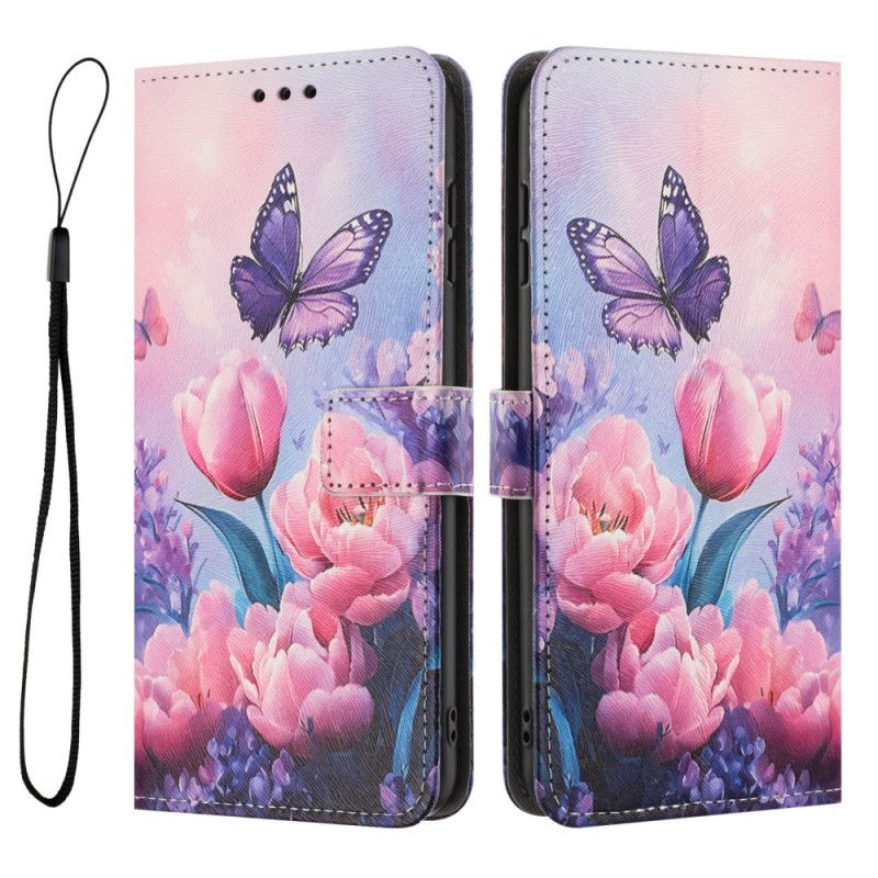Samsung Galaxy S26 Plus Fjäril Och Rosa Blommor