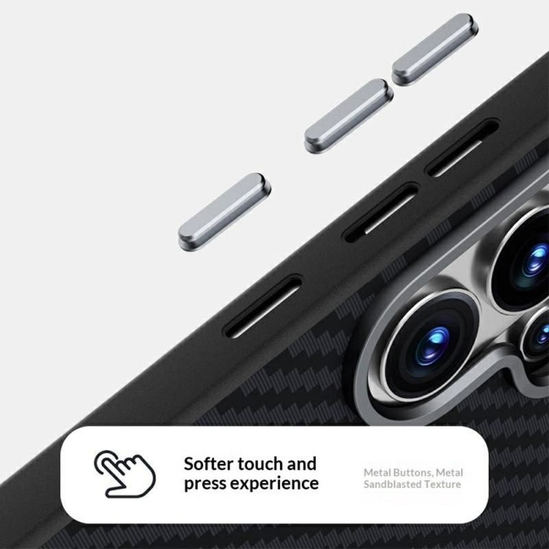 Skal Samsung Galaxy S26 Plus Texturerat Magnetiskt Fäste I Kolfiber