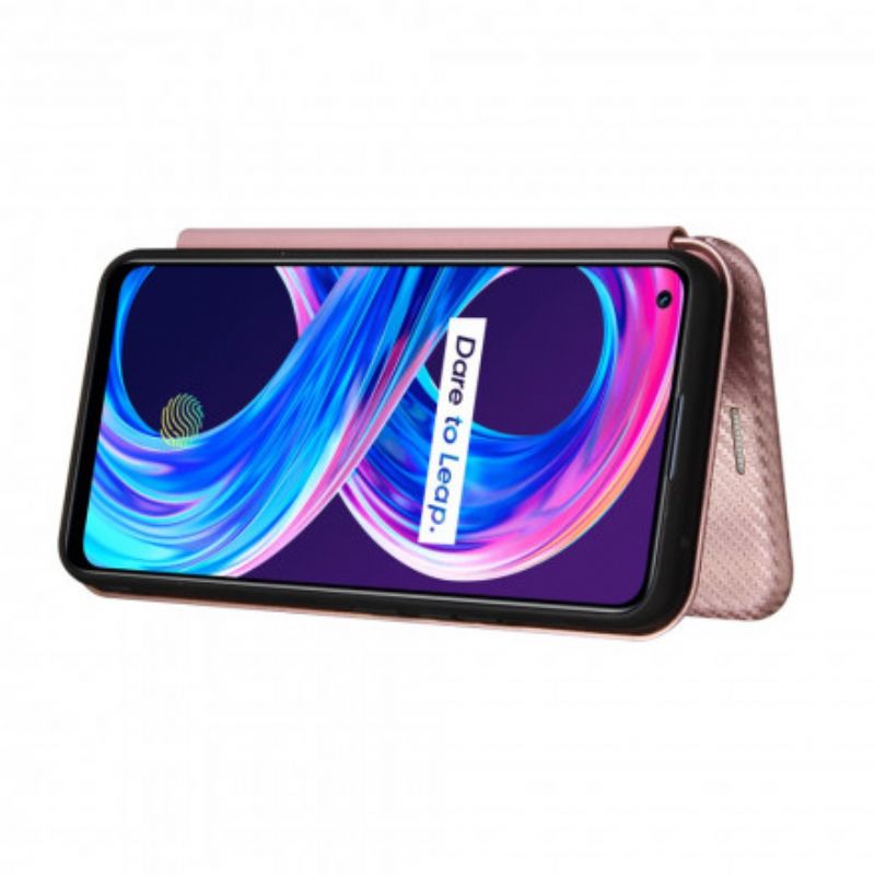 Folio-fodral Realme 8 / 8 Pro Färgad Kolsilikon