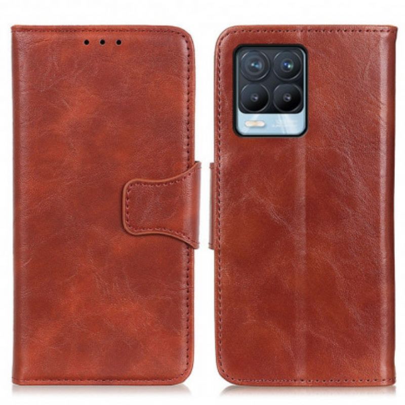Läderfodral Realme 8 / 8 Pro Telefonfodral Retro Split Läder