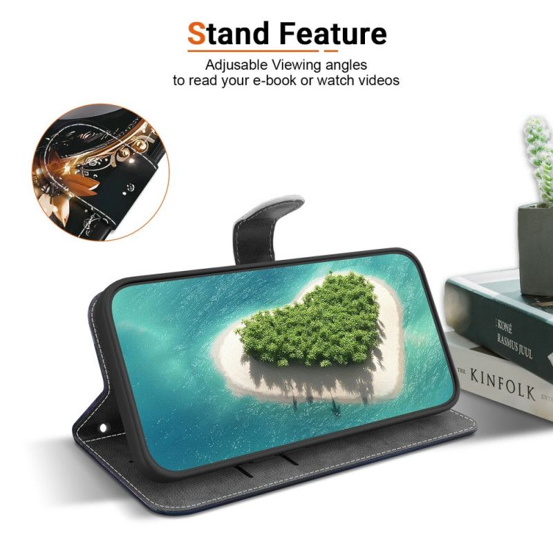 Fodral Xiaomi 15t Svart Och Guldhjärta