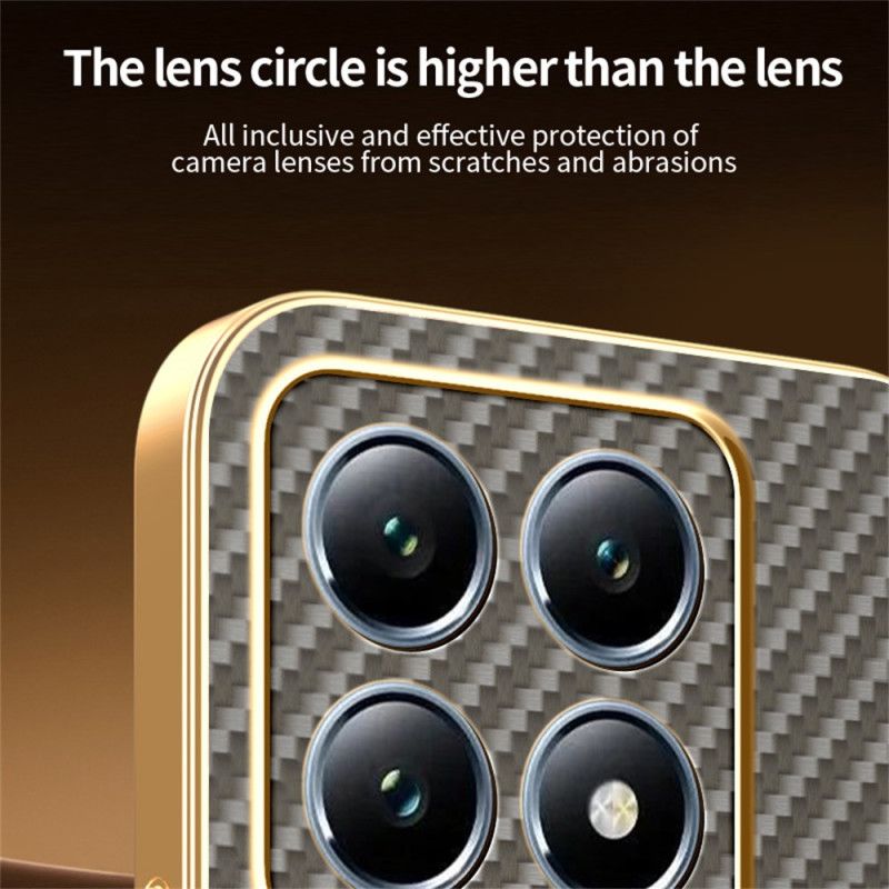 Skal Xiaomi 15t Telefonfodral Kolfiberstruktur