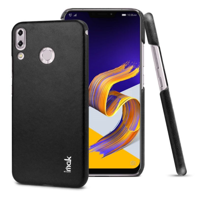 Skal för Asus ZenFone 5 / 5Z Svart Lädereffekt I Imak Ruiyi-Serien
