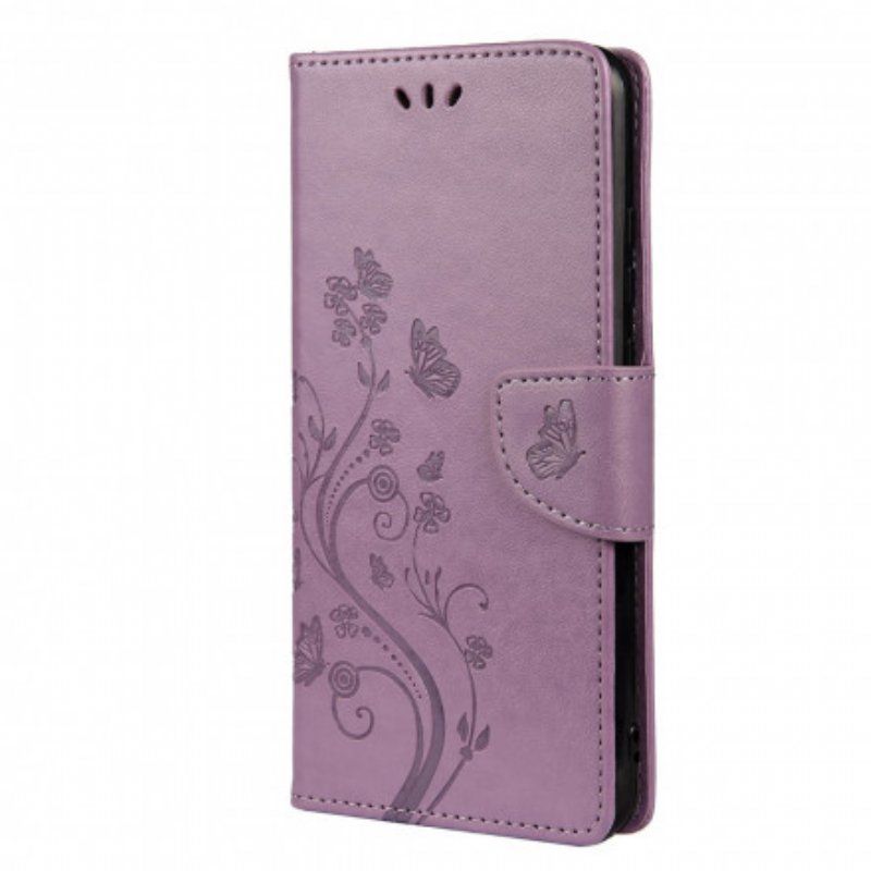 Folio-fodral Xiaomi Redmi Note 10 / 10S Asiatiska Fjärilar Och Blommor
