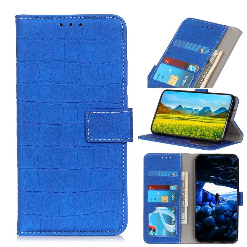 Läderfodral Huawei Nova 5T Svart Mobilskal Krokodil Jag Älskar Dig