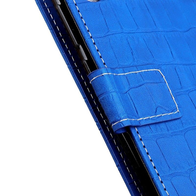 Läderfodral Huawei Nova 5T Svart Mobilskal Krokodil Jag Älskar Dig