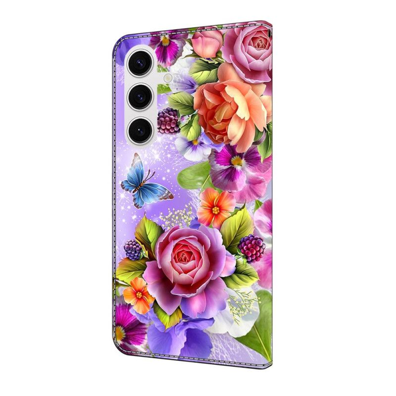 Fodral För Samsung Galaxy S25 Fe Färgglada Blommor