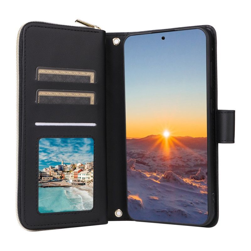 Fodral För Samsung Galaxy S25 Fe Quiltad Med Rem Och Axelrem