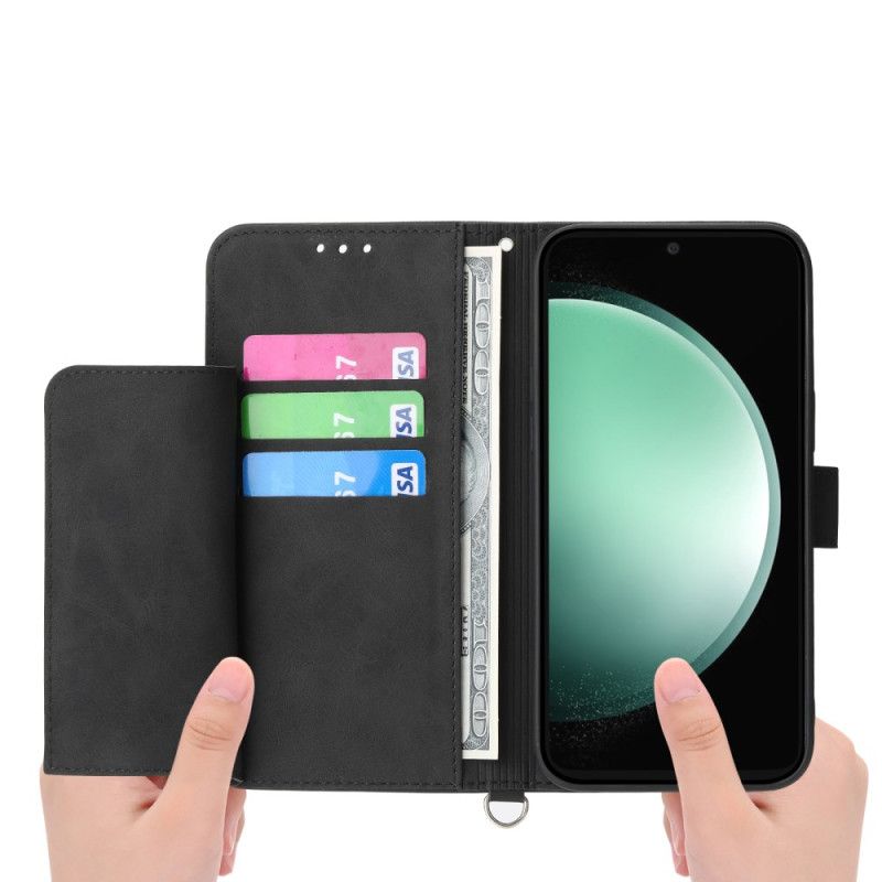 Fodral Samsung Galaxy S25 Fe Spetstryck Med Rem Och Axelrem