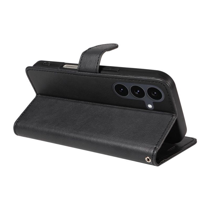 Läderfodral Samsung Galaxy S25 Fe Telefonfodral Enfärgad