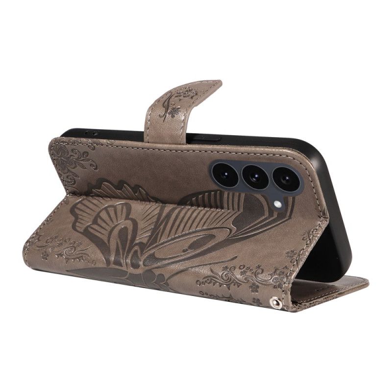 Läderfodral Samsung Galaxy S25 Fe Telefonfodral Grafisk Fjäril
