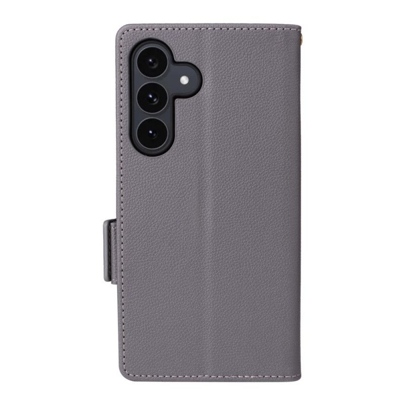 Läderfodral Samsung Galaxy S25 Fe Telefonfodral Klassisk Plånbok Med Rem