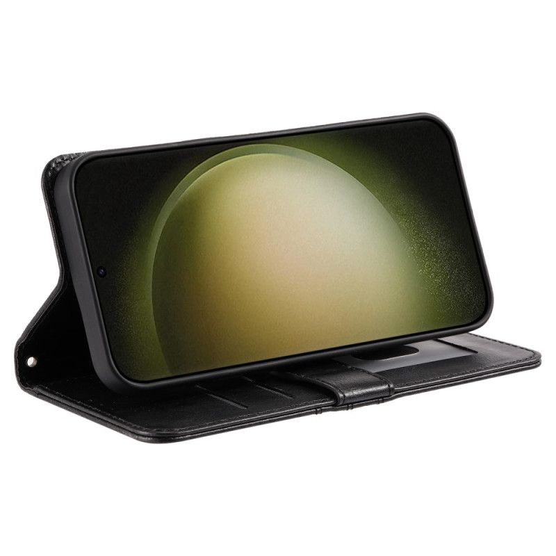 Läderfodral Samsung Galaxy S25 Fe Telefonfodral Korthållare Och Rem